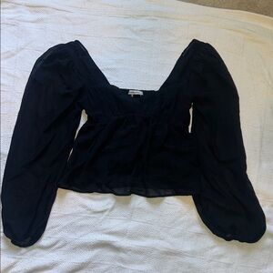 Abercrombie & Fitch Black Chiffon Blouse